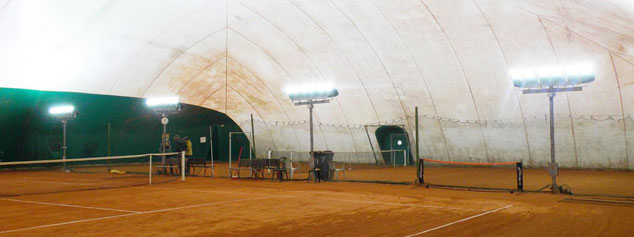 Eclairage LED tennis club Menil d'Asnières